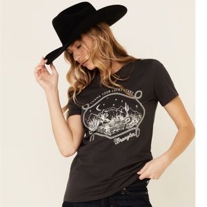Women’s Wrangler “Thank your lucky stars” desert graphic short sleeve tee